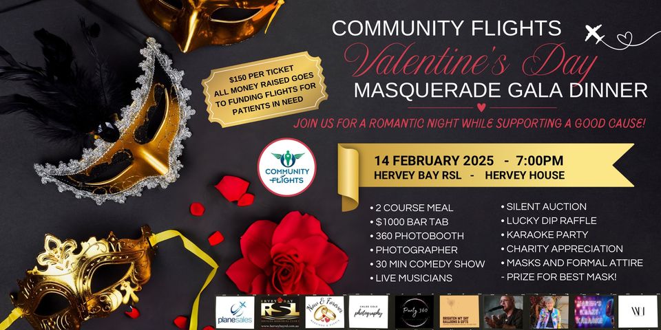 Community Flights Valentines Day Gala Dinner